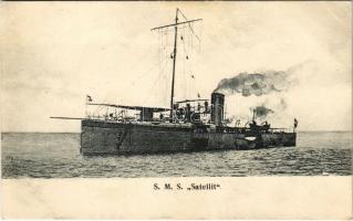 SMS Satellit Satellit-osztályú torpedóhajó (őrhajó) / K.u.K. Kriegsmarine Torpedoboot / Austro-Hungarian Navy torpedo boat. G. Fano Pola 1907-08. (EK)