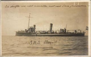 1910 SMS MAGNET Osztrák-Magyar Monarchia Magnet-osztályú torpedóhajója (őrhajója) / K.u.K. Kriegsmarine Torpedoboot / Austro-Hungarian Navy torpedo gunboat. photo