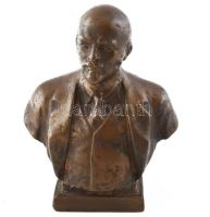 Jelzés nélkül: Lenin büszt, tömör bronz, m: 18 cm