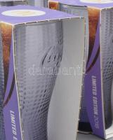 6 db McDonalds Coca-Cola 2018-as limitált kiadású üvegpohár, eredeti csomagolásban, m: 14,5 cm