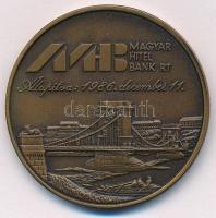 ~1986. "Gróf Széchenyi István / Magyar Hitel Bank Rt." bronz emlékérem (42,5mm) T:UNC