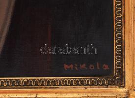 Mikola András (1884-1970): Asztali csendélet gyümölcsökkel. Olaj, vászon. Jelezve jobbra lent. Dekor...