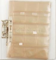 Használt 8db-os érmeberakó lap tétel iratrendezőben