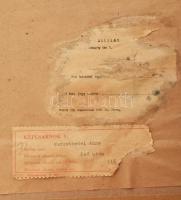 Marostordai Anna (1920-1999): Eső után. Vegyes technika, papír, jelzett, hátoldalán Képcsarnok Válla...