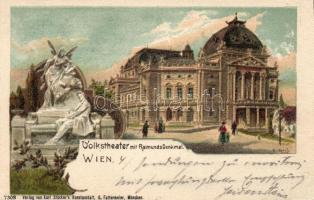 1899 Wien Volkstheater Litho