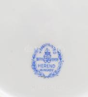 Herendi virágmintás süteményes készlet, szép állapotban, egyik darabon kis hajszálrepedéssel. Jelzet...