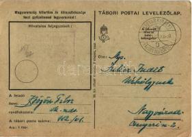 1942 Boldog Újévet kíván. Tábori postai levelezőlap Nagymagyarország térképével / WWII Hungarian mil...