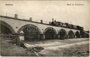 Granica, Most na Przemszy / railway bridge, train, locomotive