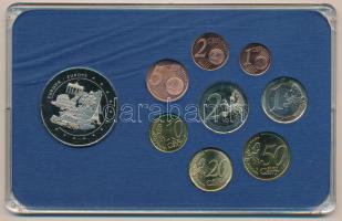 Észtország 2011. 1c-2E (8xklf) forgalmi szett műanyag tokban + "Alekszandr Nyevszkij-székesegyh...