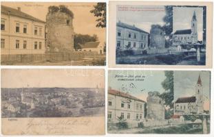 Pakrác, Pakratz, Pakrac; - 4 db RÉGI város képeslap / 4 pre-1945 town-view postcards