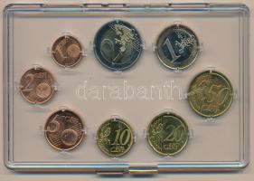 Szlovénia 2007. 1c-2E (8xklf) forgalmi szett műanyag tokban T:UNC Slovenia 2007. 1 Cent - 2 Euro (8xdiff) coin set in plastic case C:UNC