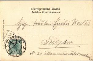 1901 Trieste, Trieszt; Riva Carciotti. L. Smolars Art Nouveau, floral, litho