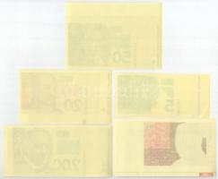 Horvátország 1993 (1994). 5K előlapi színpróba + 20K előlapi színpróba + 50K előlapi színpróba + 200...