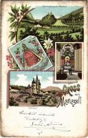 1902 Mariazell, Kirche, Sigmundsberg, Hochaltar, Gnaden Mutter. Art Nouveau, floral, litho (tears)