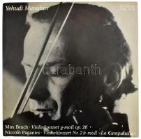 Yehudi Menuhin, Max Bruch / Niccoló Paganini - Hegedűkoncert G-moll és H-moll-ban, Vinyl, LP, Compilation, Repress, Stereo, Blue Labels, Német Demokratikus Köztársaság (VG+)