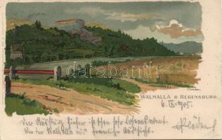 Regensburg Walhalla Litho