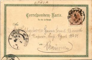 1897 (Vorläufer) Opava, Troppau; K.u.K. Rudolfs Kaserne, Kasier Josef II. Schiller und E.S. Engelsbe...