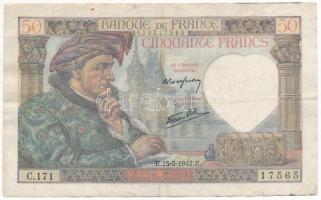 Franciaország 1942. 50Fr T:F France 1942. 50 Francs C:F