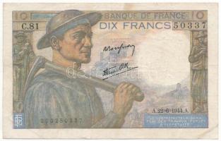 Franciaország 1944. 10Fr T:F France 1944. 10 Francs C:F