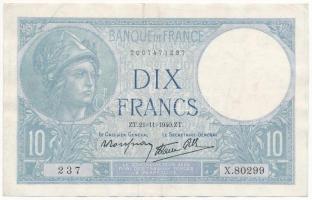 Franciaország 1940. 10Fr T:F szép papír France 1940. 10 Francs C:F fine paper