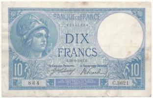 Franciaország 1917. 10Fr T:F  France 1917. 10 Francs C:F