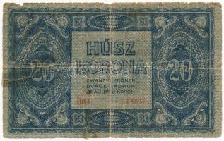 1919. július 15. 20K "1014 313038" T:G ragasztott Adamo K20