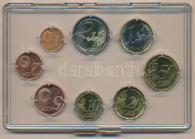 Ciprus 2008. 1c-2E (8xklf) forgalmi szett műanyag dísztokban T:UNC Cyprus 2008. 1 Cent - 2 Euro (8xdiff) coin set in plastic case C:UNC