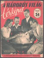 1942 A háborús világ térképei. Összeáll.: Balogh János. Bp., Magyar Népművelők Társasága, 10 sztl. lev. (40 térképpel). Kiadói tűzött papírkötés, sérült, szétvált címlappal.