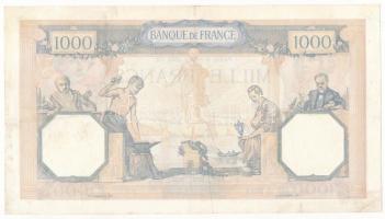 Franciaország 1940. 1000Fr T:F tűlyuk, szép papír
France 1940. 1000 Francs C:F pinholes, fine paper