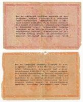 1946. 1.000.000AP fordított címerrel + 100.000.000AP fordított címerrel T:VG anyaghiány
Adamo P53, ...