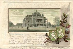 Graz Theater Embossed Litho