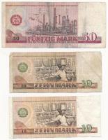 NDK 1971. 10M (2x) + 1971. 50M T:F GDR 1971. 10 Mark (2x) + 1971. 50 Mark C:F