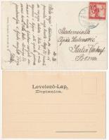 Goszpics, Gospic; - 2 db RÉGI város képeslap, M. Kolacevic üzlete / 2 pre- 1945 town-view postcards