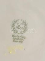 Bavaria virág- aranyozott- és dombormintás asztalközép, matricás, jelzéssel, kis kopással, d: 24 cm