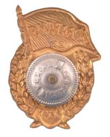 Szovjetunió ~1960-1970. "Szovjet Gárda jelvény" aranyozott, zománcozott fém jelvény csavar...