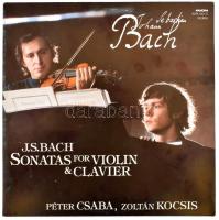 Johann Sebastian Bach, Péter Csaba, Zoltán Kocsis - Sonatas For Violin & Clavier, 2 x Vinyl, LP, Album, 1982 Magyarország (VG+)