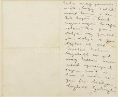 1907 Ady Endre (1877-1919) költő, újságíró, író saját kézzel írt levele Kiss József (1843-1921) A Hé...