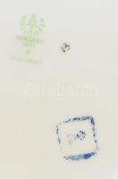 Hollóházi aranyozott virágmintás padlóváza, kézzel festett, jelzett, hibátlan, m: 36 cm