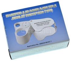 Ékszerész nagyító, 30×21 mm, saját tokjában, új állapotban