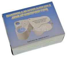 Ékszerész nagyító, 30×21 mm, saját tokjában, új állapotban