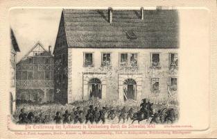 Reichenberg Swedish soldiers attacking town-hall