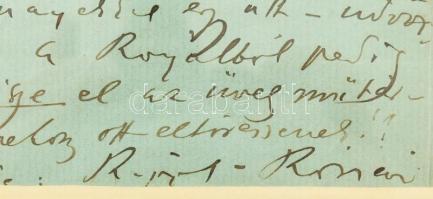 1901 Kaposvár, Rippl-Rónai József (1861-1927) festő- és grafikusművész saját kézzel írt levele, sajá...