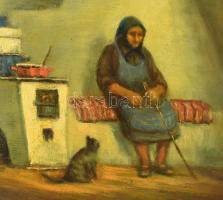 Réti Mátyás (1922-2002): Búboskemence. Olaj, farost, jelezve jobbra lent, a hátoldalán autográf feli...