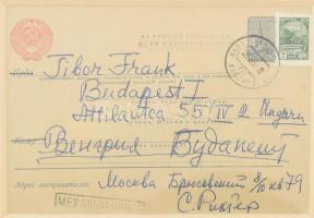 1961 Szvjatoszlav Richter (1915-1995) világhírű szovjet zongoraművész autográf, német nyelvű levele,...