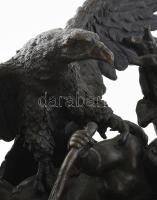 Jean Pierre Masier (1878-1957) francia szobrász: Nő gyermekkel és sassal. Patinázott bronz. Jelezve:...