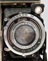 cca 1937 Balda-Pontina harmonikás fényképezőgép, Meyer Görlitz Trioplan f/3.8 10.5 cm objektívvel, e...