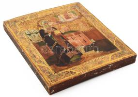 cca 1880, Hermogenes szent pátriárka a Chudov kolostorban orosz ikon. Tojástempera, fa, korának megf...