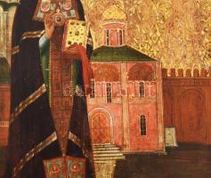 cca 1880, Hermogenes szent pátriárka a Chudov kolostorban orosz ikon. Tojástempera, fa, korának megf...