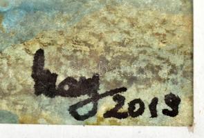 Mezősné Bednárik Mária: Erdély, falusi ház. Akvarell, papír. Jelzett, paszpartuban, üvegezett keretb...