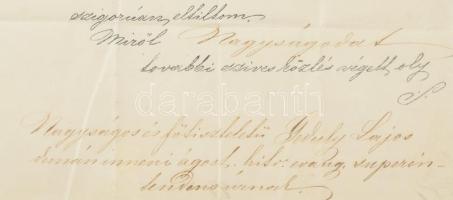 1875 Trefort Ágoston (1817-1888) vallás- és közoktatásügyi miniszter (1872-1888) stencilezéssel máso...